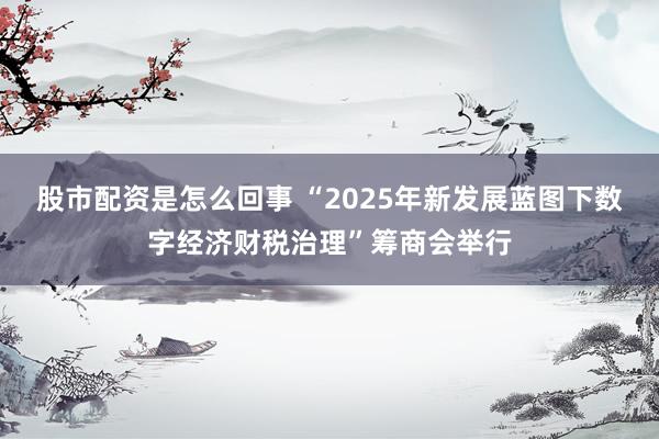 股市配资是怎么回事 “2025年新发展蓝图下数字经济财税治理”筹商会举行